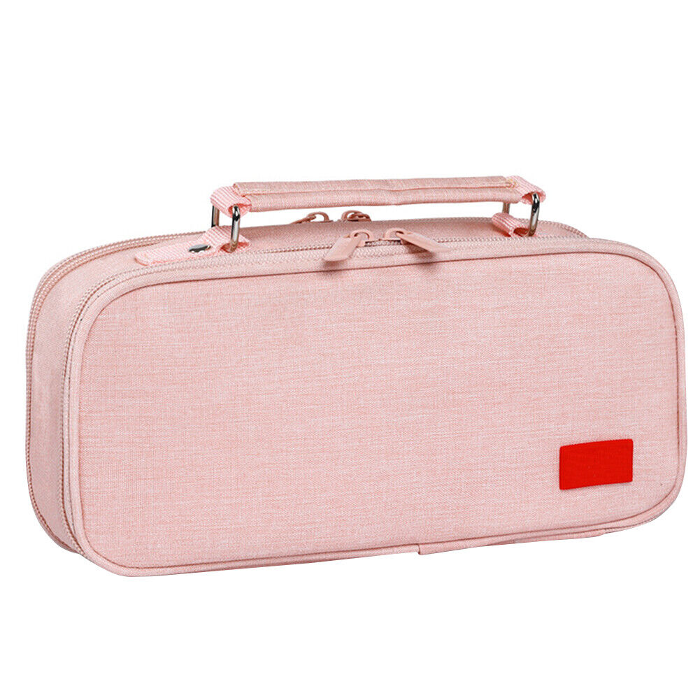 US Pencil Case Pen Pouch Large Capacity Stationery Box Makeup Bag School Student