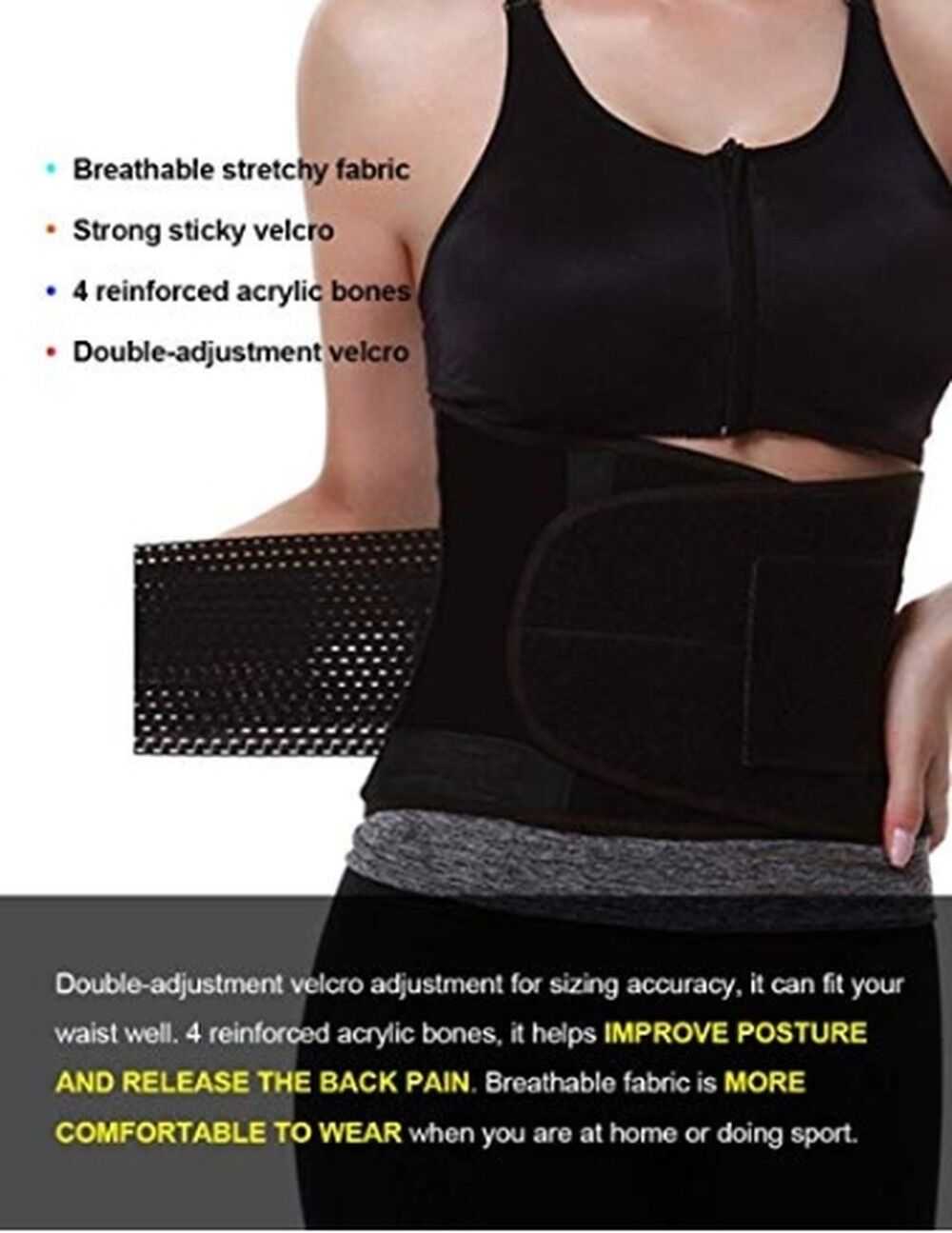 Women's Waist Trainer Belt Sport Girdle Shaperwear Waist Cincher