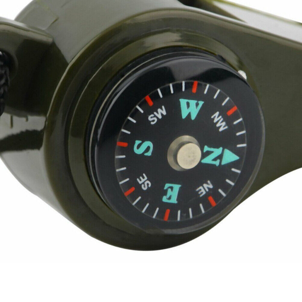 US 3-6 Pc 3-in-1 Whistle Compass Thermometer EDC Outdoor Emergency Gear Survival