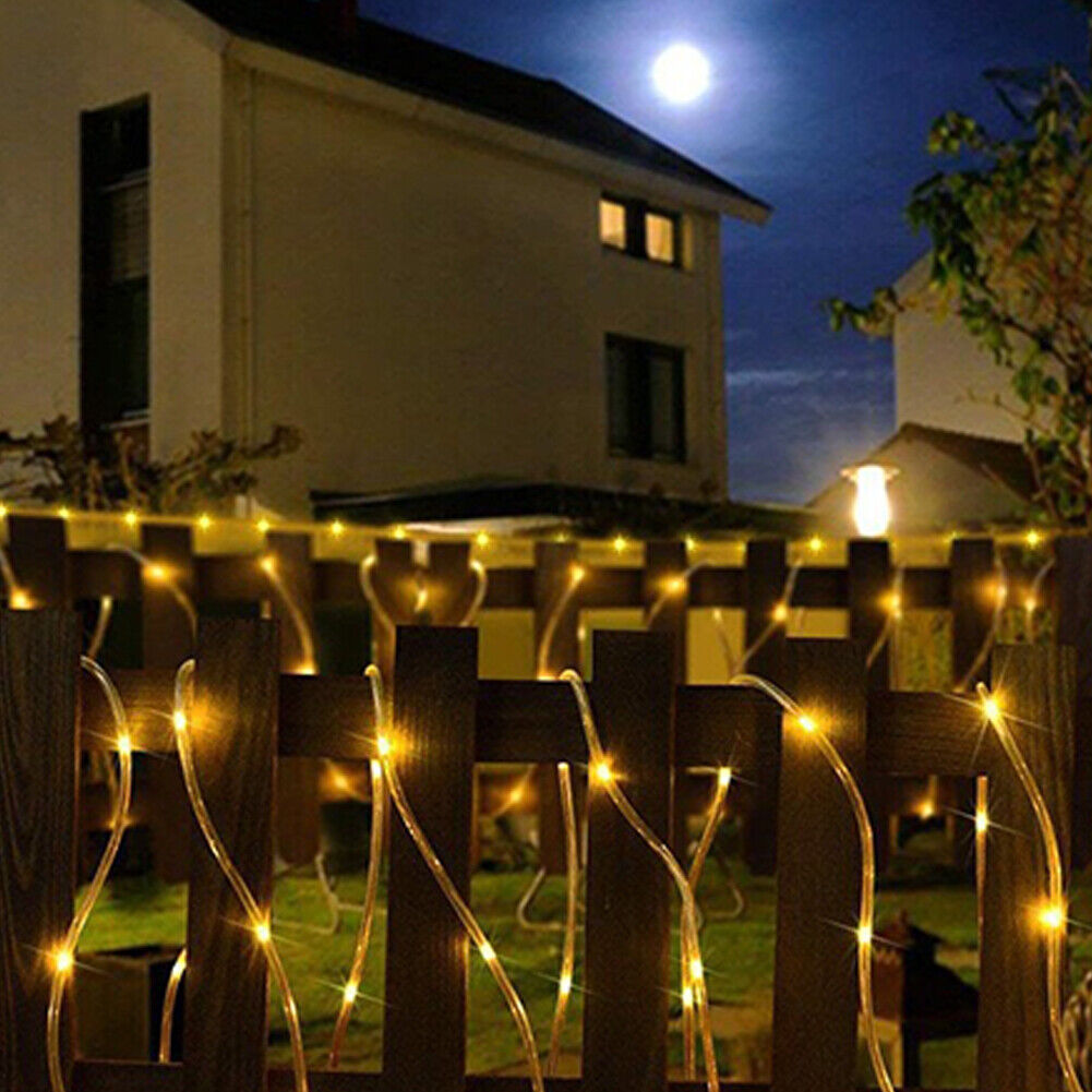 US 33FT 100 LED Strip Rope Light Tube String Outdoor Garden Party Decoration