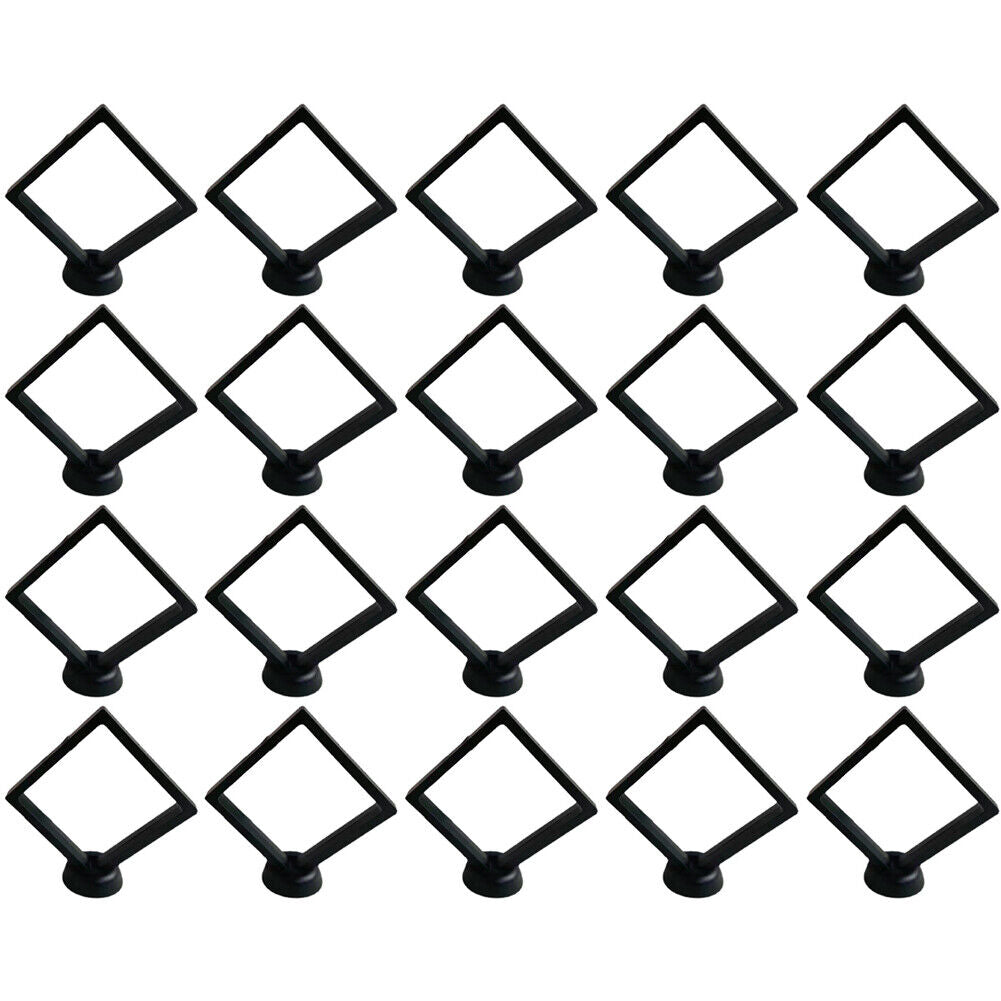US 20-40 Pcs Coin Display Box 3D Floating Frame Display Holder Jewelry Challenge