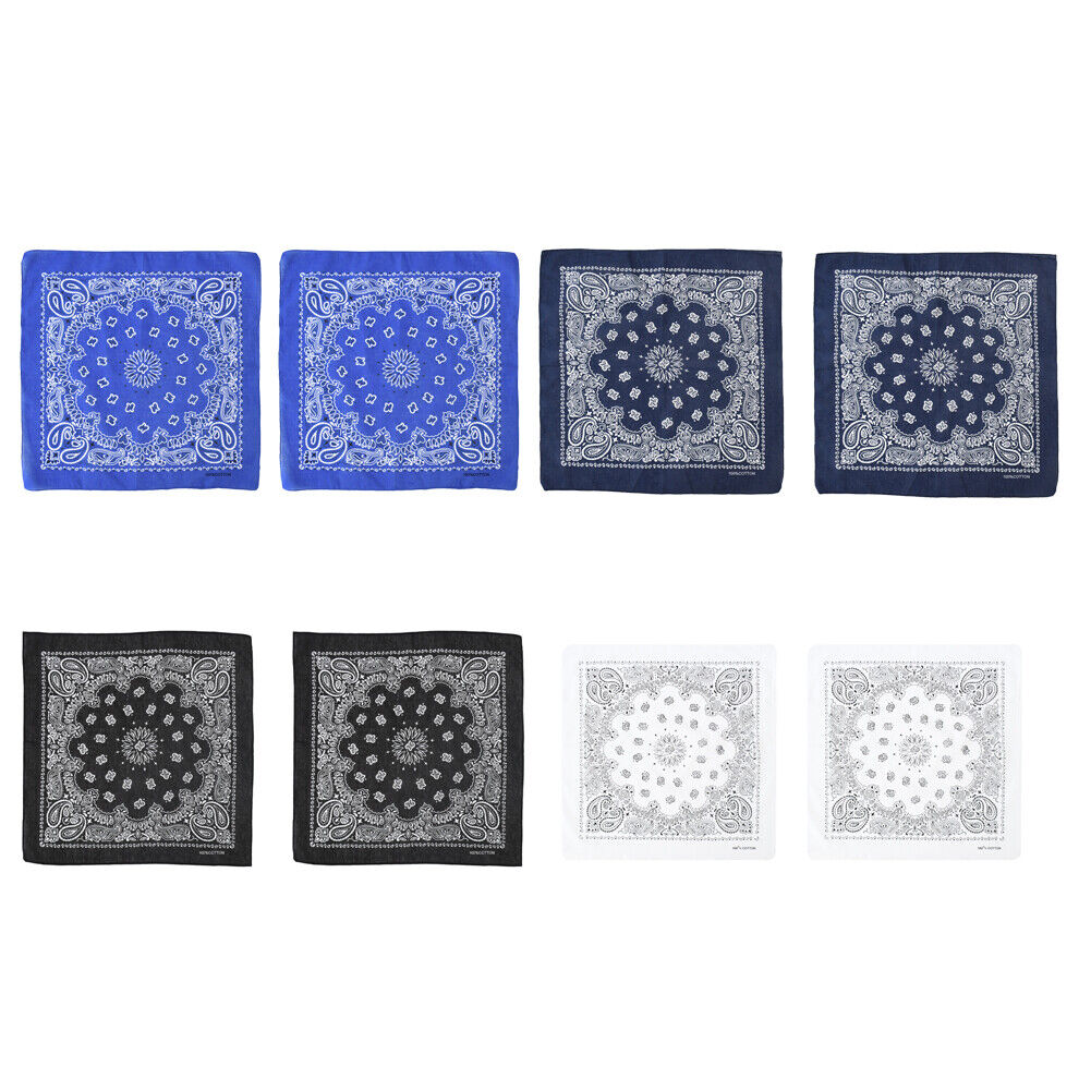US 4-8Pc Trainmen Paisley Jumbo Military Bandana Head Scarf Cotton FaceCover 27"