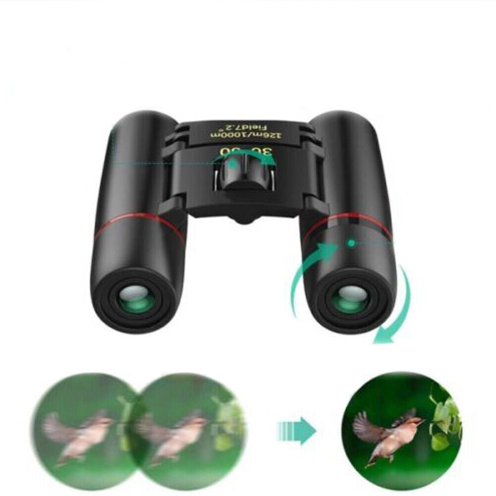 US 1-2 Pc 30x60 Zoom Portable Binoculars Waterproof Hunting Day Night Vision