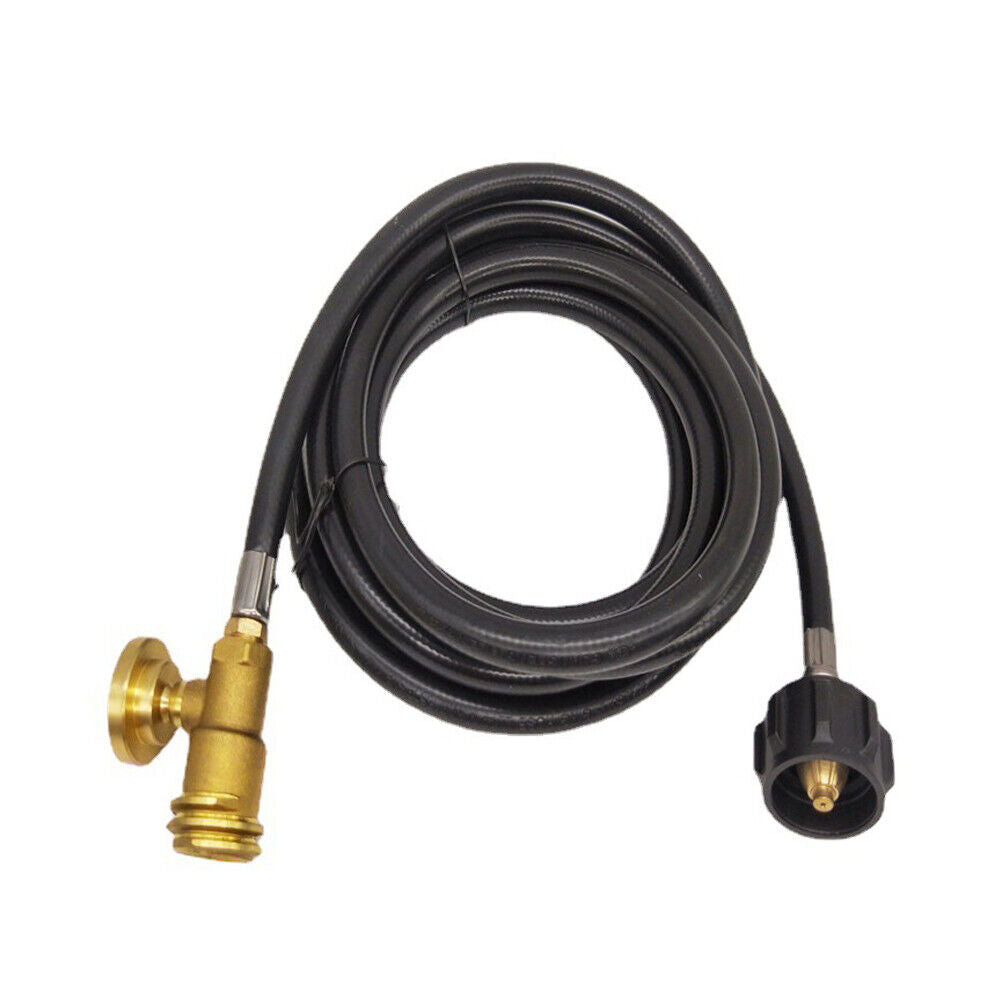 US 12FT Propane Extension Hose w/Gauge for Propane Tank for Most Propane Applian