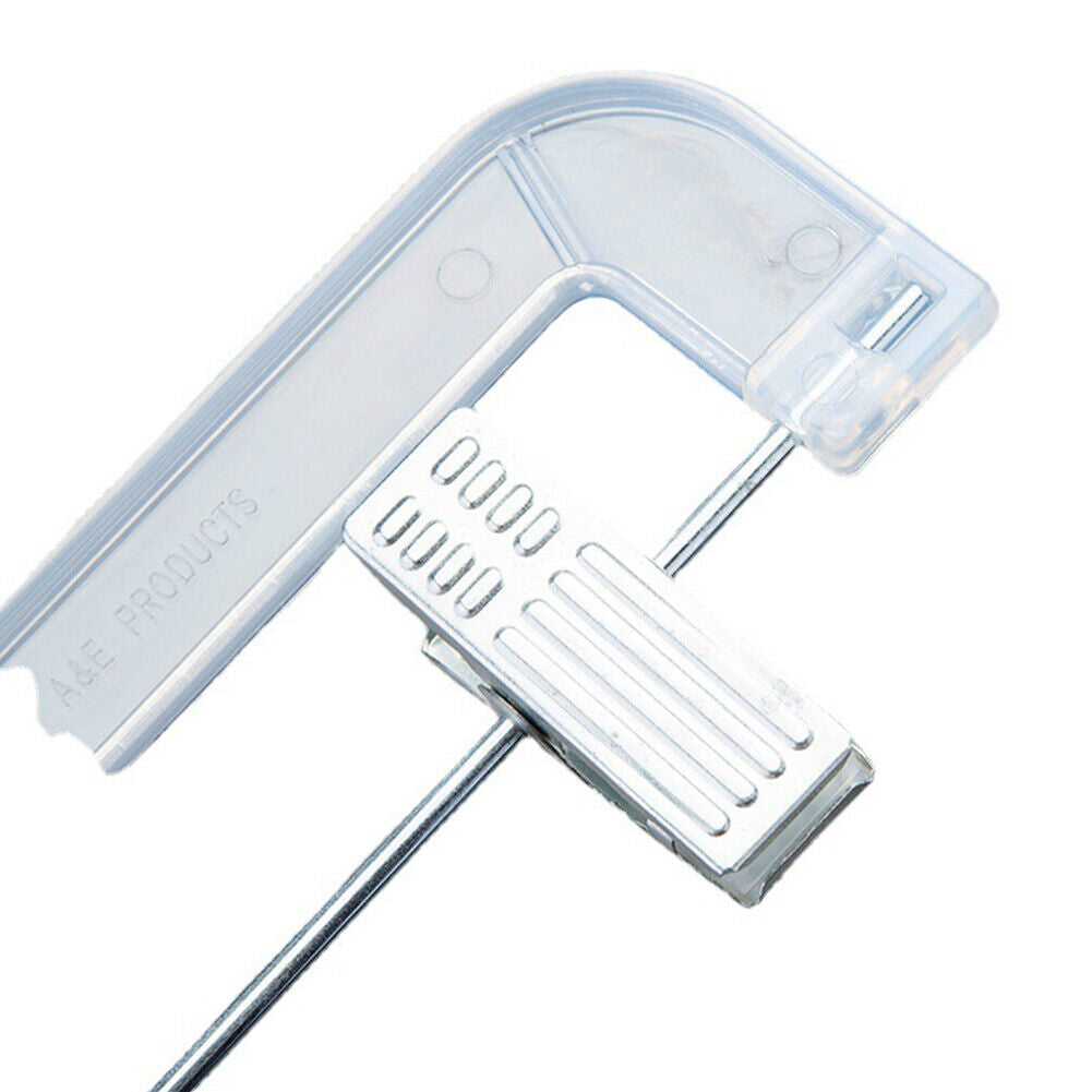 US 20 Pack 14 inch Clear Plastic Skirt and Pants Hangers  Adjustable Metal Clips