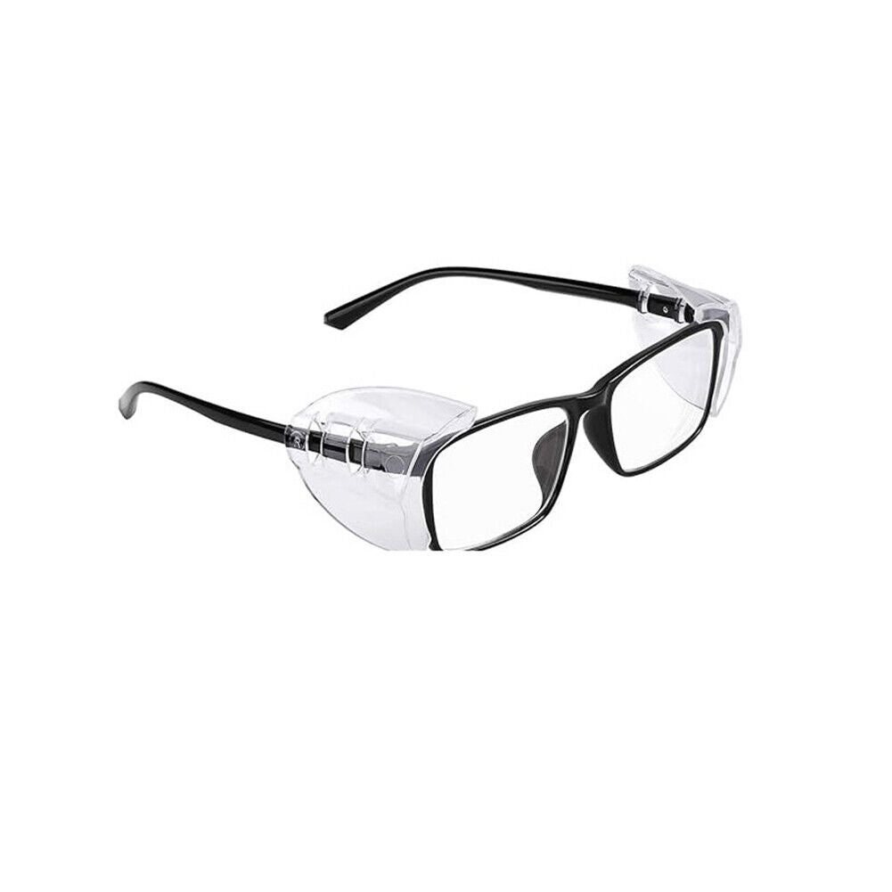 US 2-4Pairs Side Shields For Eye Glasses Slip On Safety Glasses Shield Universal