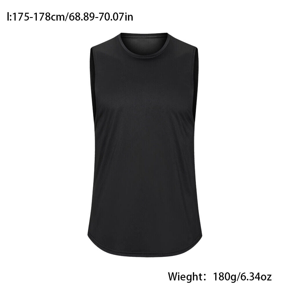 US Men Gym Muscle Singlets Workout Tank Top Bodybuilding Sleeveless T-shirt