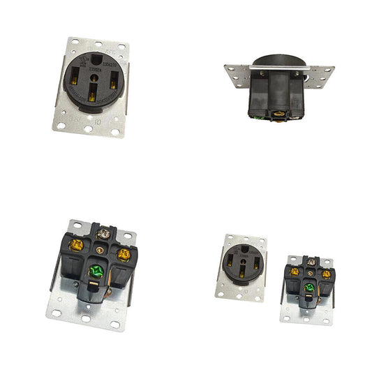 US 2Pc NEMA 14-50R 4 Prong 50 Amp RV Receptacle Wall Outlet 1450 EV Dryer Range