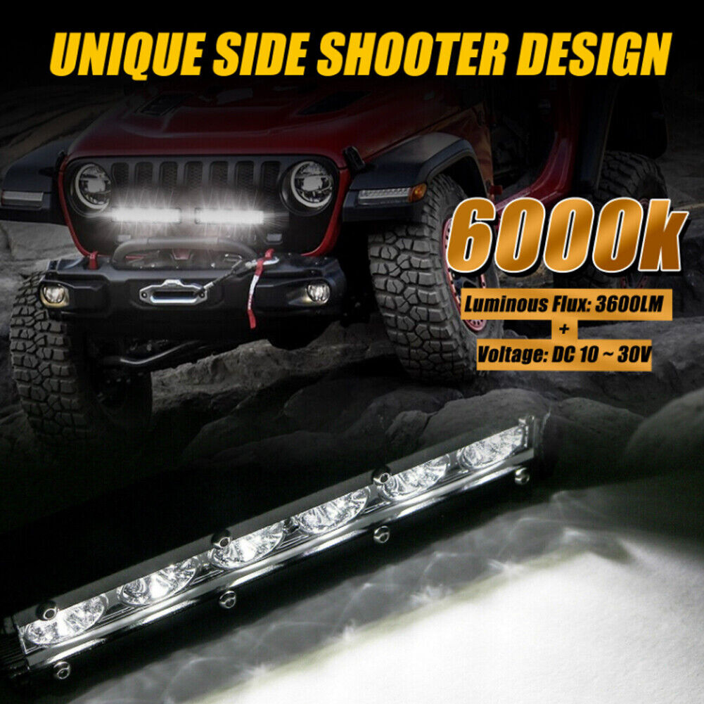 US 2-4 Pack 7" 18W LED Light Bar Fog Flood Pod Offroad Work Lighting Driving SUV