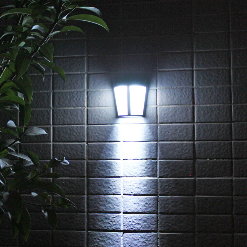 US 4-8 Pack 6LED Solar Street Wall Mount Light Outdoor Garden Path Way Fence