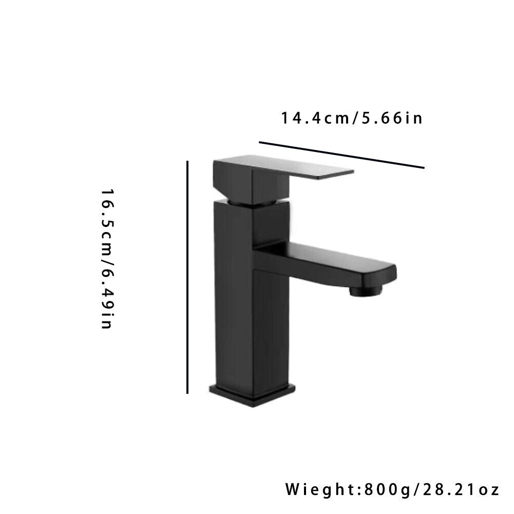 US 1-2 Pc Bathroom Sink Faucet Single Handle One Hole Commercial Lavatory Vanity