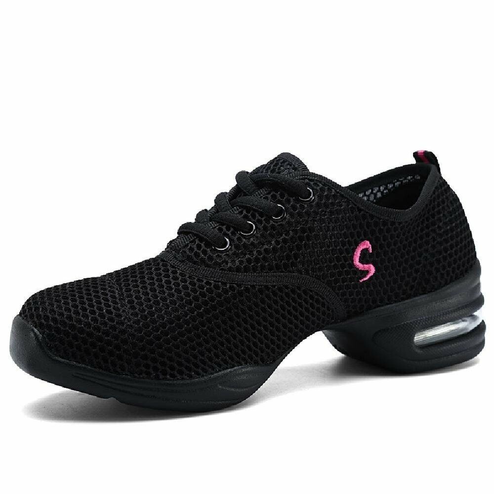 Women's Lightweight Soft Sole Mesh Lace-up Dance Sneaker