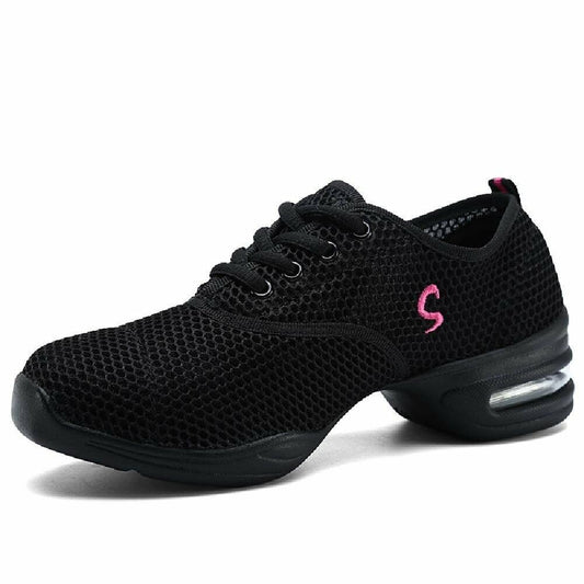 Women's Lightweight Soft Sole Mesh Lace-up Dance Sneaker