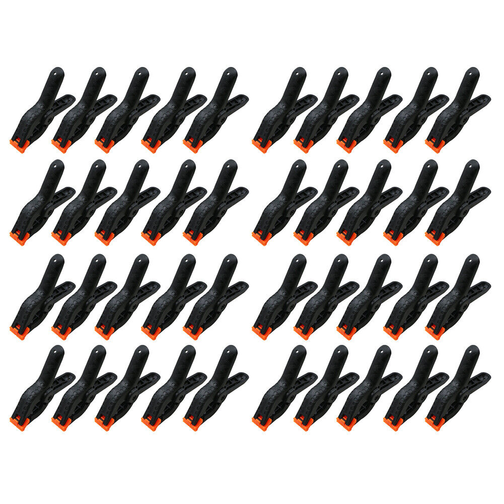 US 20-40 Heavy Duty 4" Plastic Spring Clamps DIY Small Tool Clip 2" Jaw Opening
