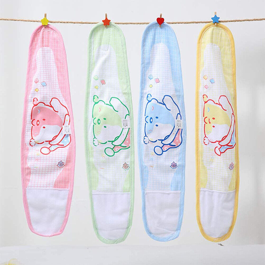 US 4Pc Baby Infant Umbilical Cord Belly Band Cartoon Cotton Soft Belly Protector