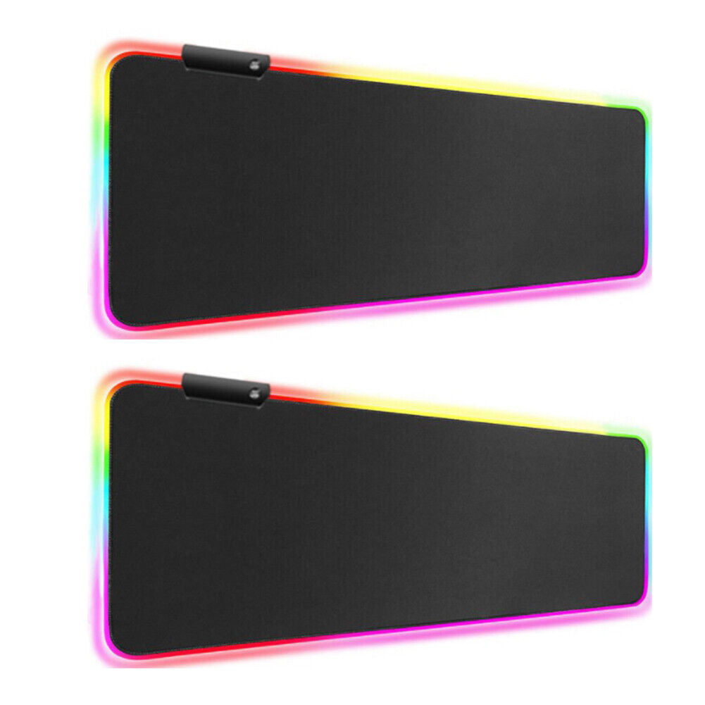 US RGB LED Extra Large Soft Gaming Mouse Pad Oversized World Map 31.5x12''