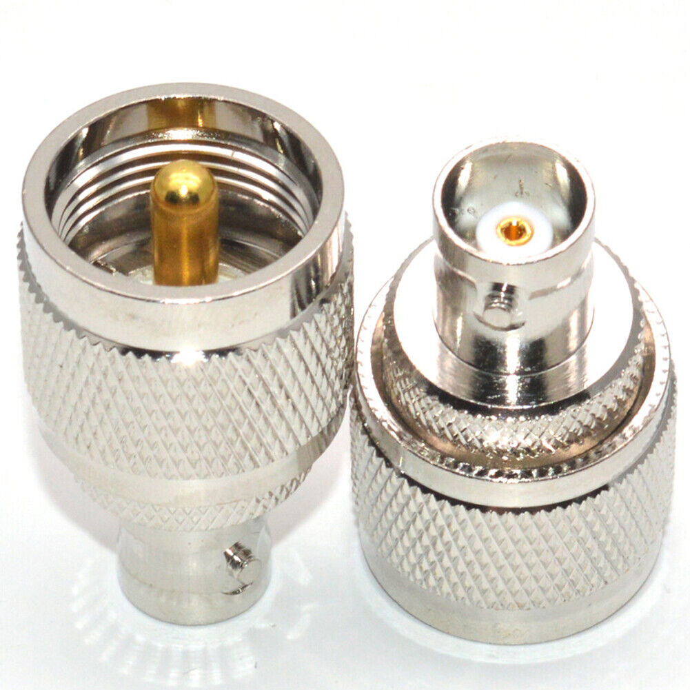 US 2-4 Pack BNC Female to UHF Male PL-259 Coaxia Cable RF Adapter Connector