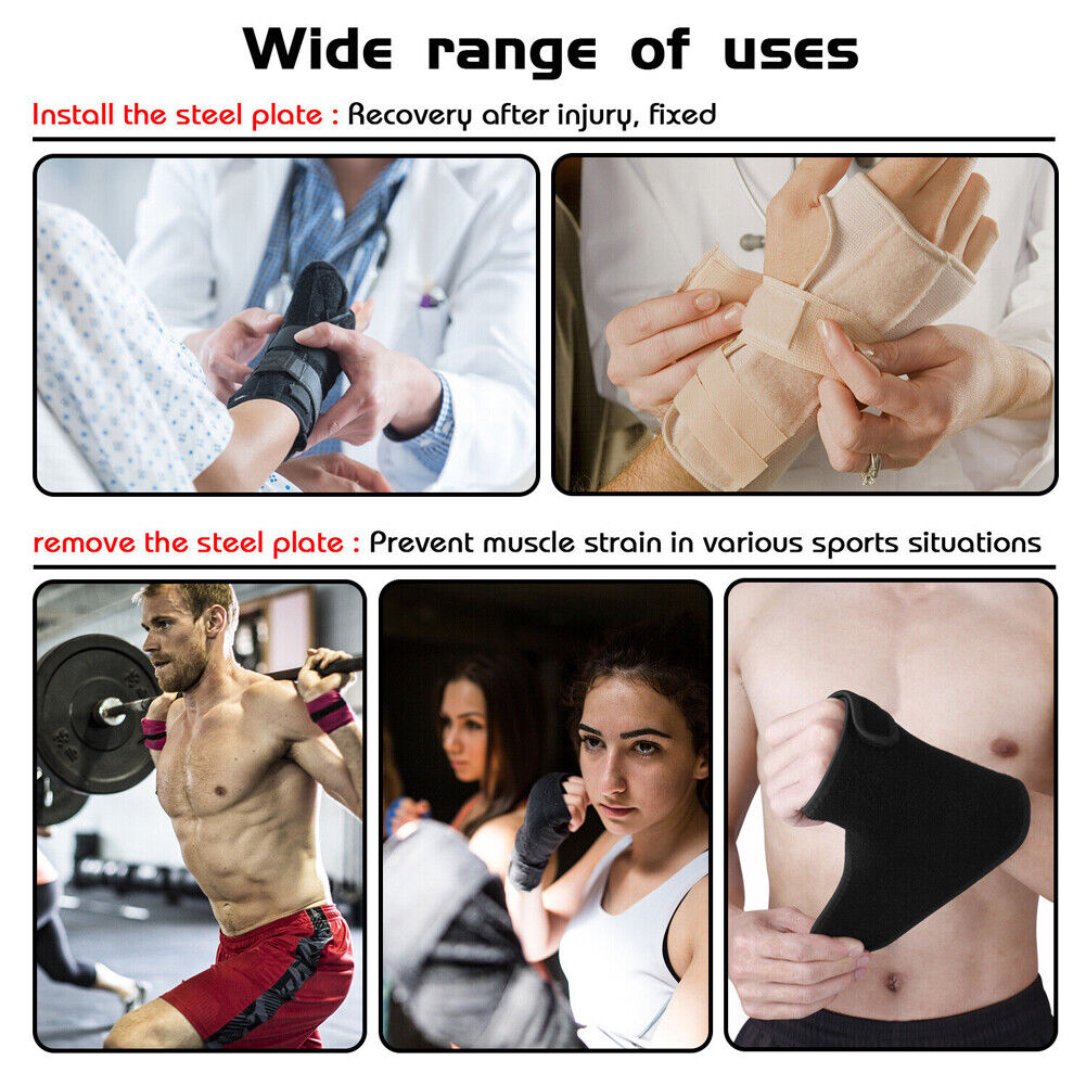 US 1~2 Pairs Carpal Tunnel Sprain Arthriti Stabilizer Wrist Splint Brace Support
