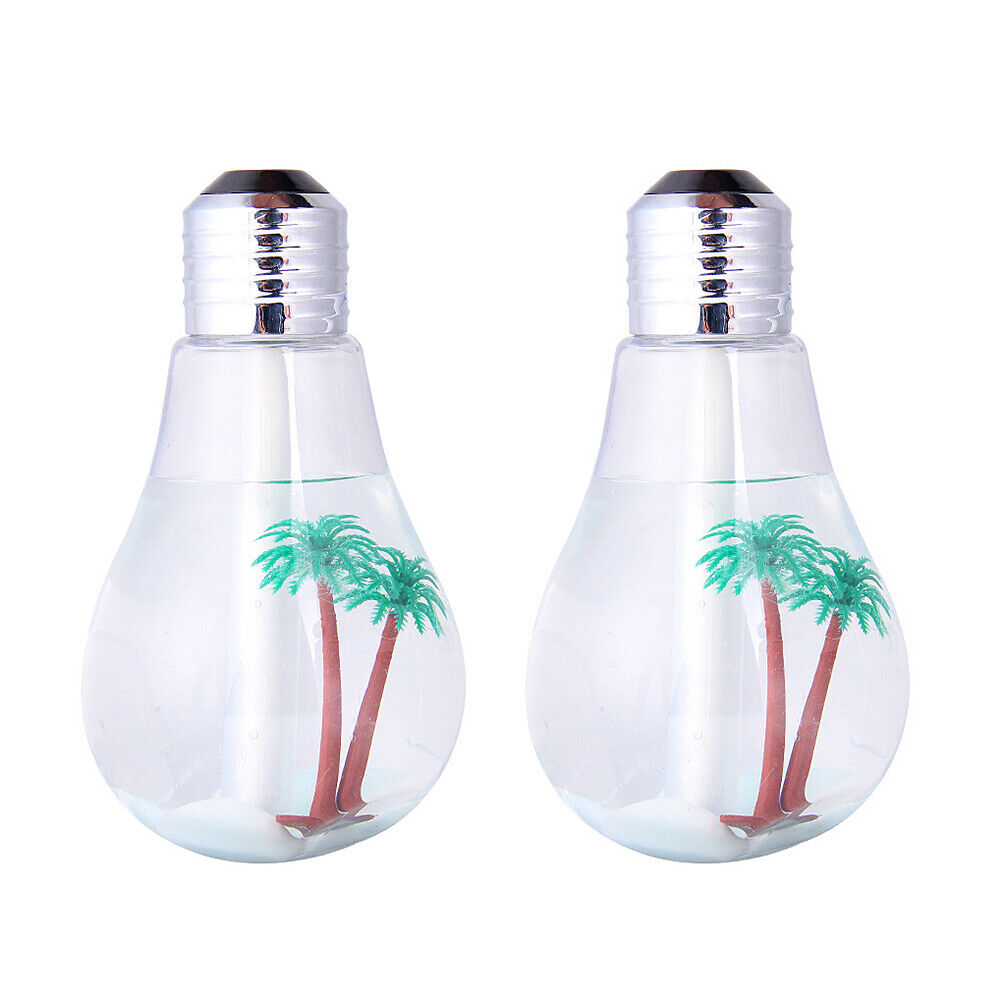 US 1-2 Pack USB Desktop Bulb Air Humidifier Essential Oil Diffuser Aromatherapy