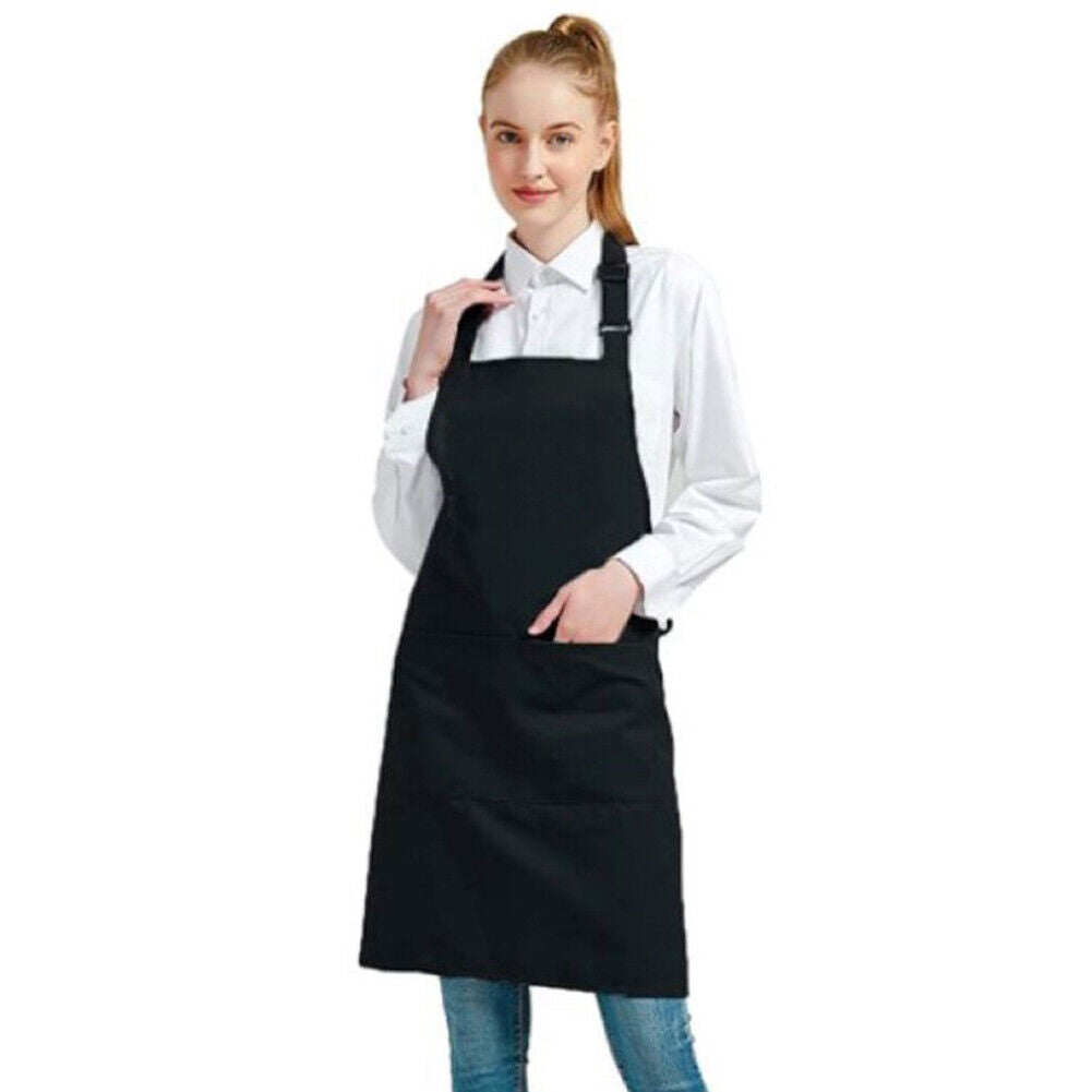 US 2-4 Pc Waterproof Rubber Vinyl Apron with 2 Pockets Dishwashing For Kitchen