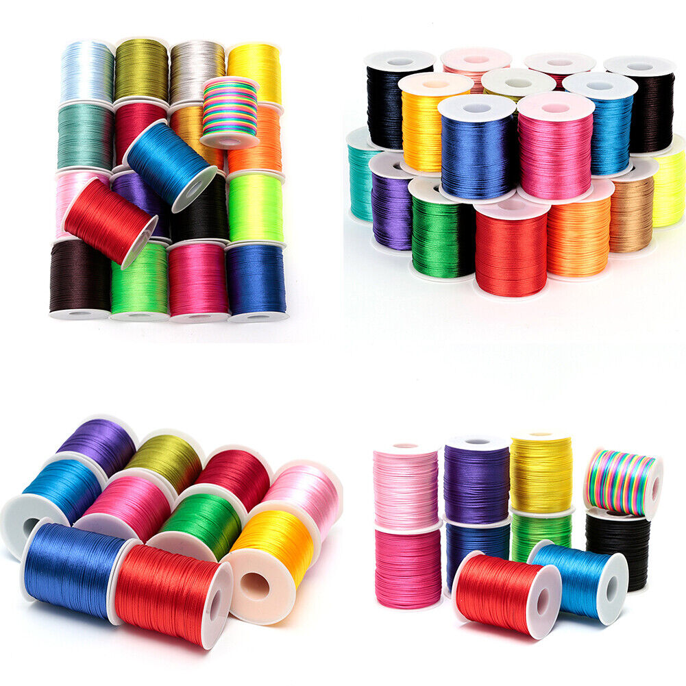 US 1-2 Pc Satin Rattail Cord Nylon Cord Silky Trim Beading String Sewing Project