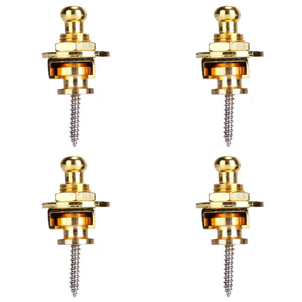 US 4-12 Pcs Guitar Strap Locks Buttons Security Quick Release Binding Components