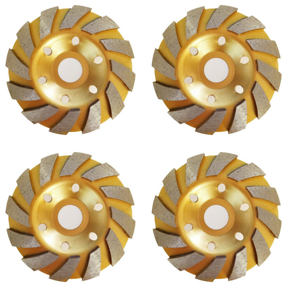 US 2-4 Pc 4" inch Diamond Segment Grinding Wheel Disc Grinder Cup Concrete Cut