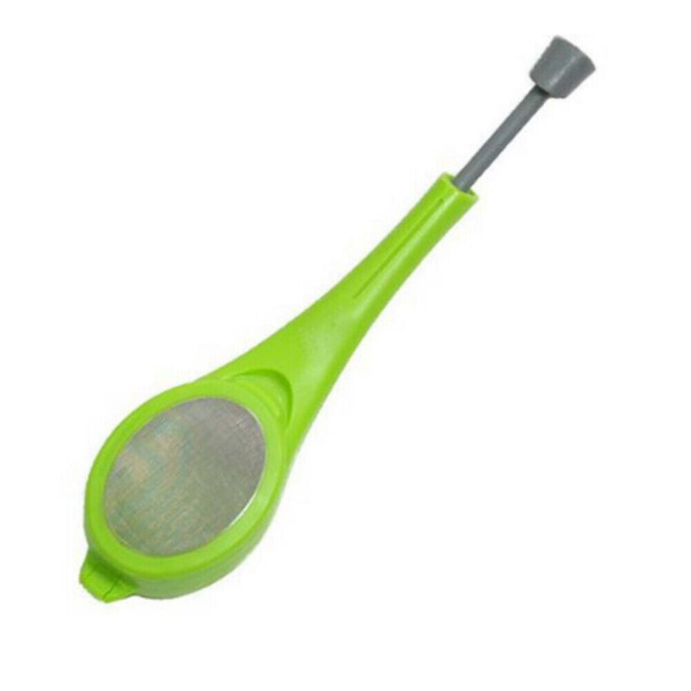 US 2-4 Pack Long-Handled Tea Filters Plastic Infuser Built-in Plunger Strainer