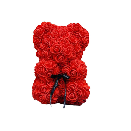 US1-2Pc 9.84Inch Flower Floral Foam Rose Teddy Bear Romantic Valentine'sDay Gift