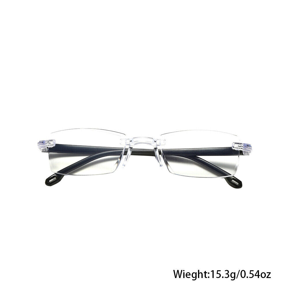US 5-10 Pc Rectangular Rimless Blue Light Blocking Reading Glasses Unisex Reader