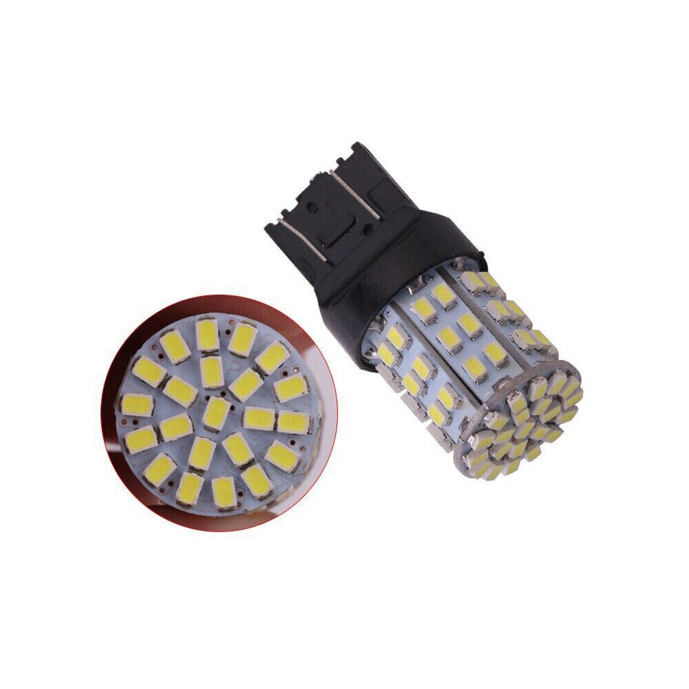 US 8-16 Pcs 3157 3156 64SMD LED Reverse Brake Turn Signal Light Bulb 6000K White
