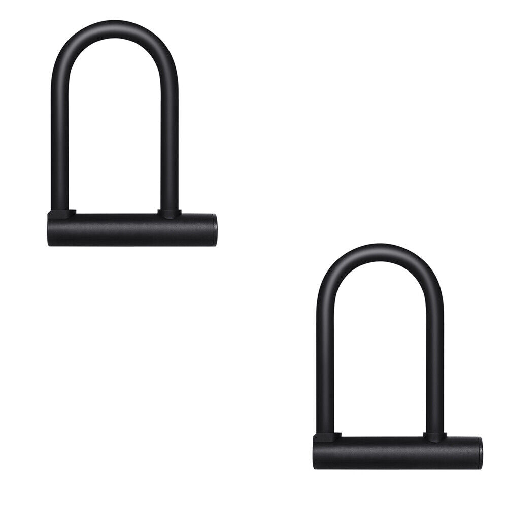 US 1-2 Pack 7"x5.1" Cycling U-lock Steel Carbon Bicycle Lock with Bracket 2 Keys