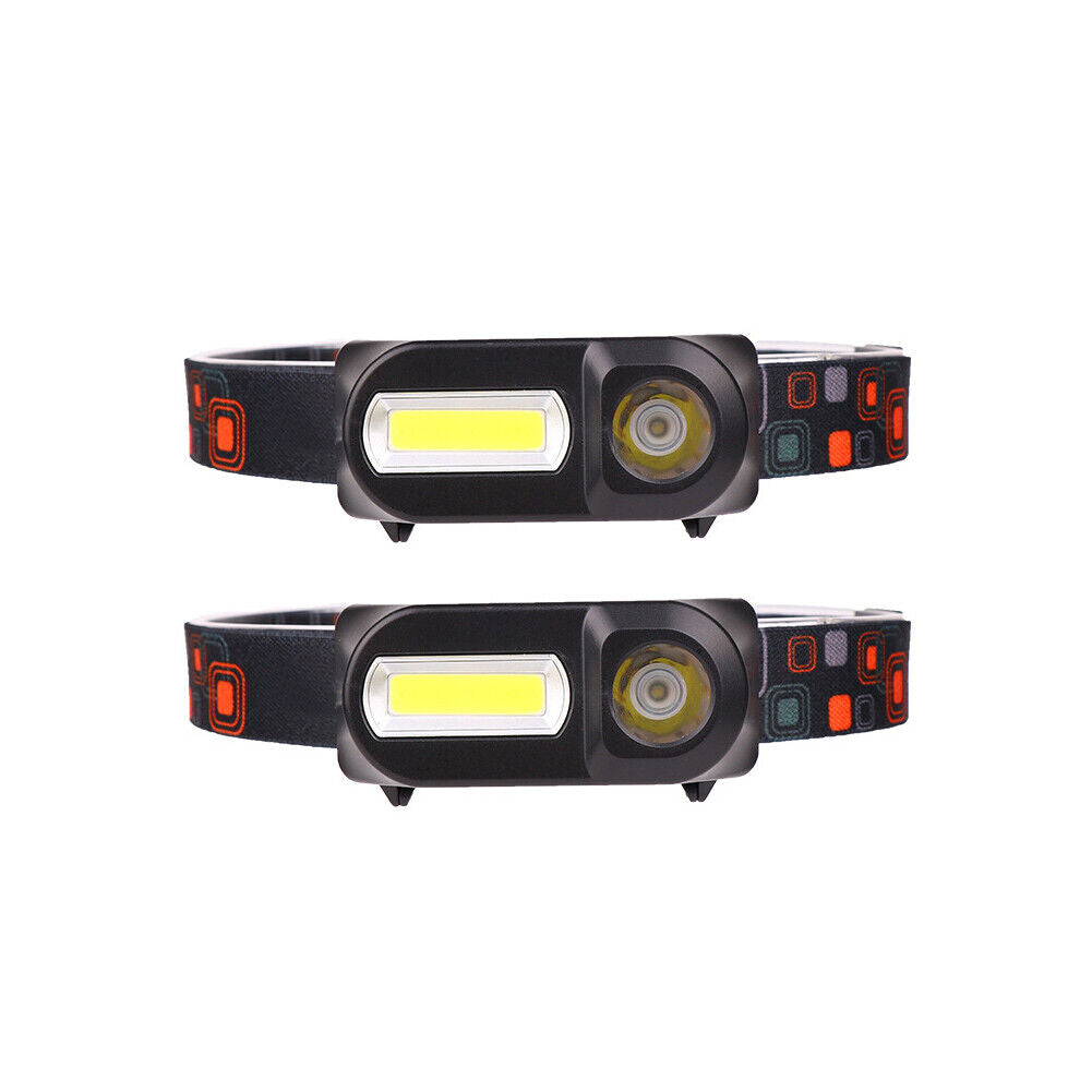 US 2-4 Pcs Headlamp Headlight Rechargeable Head Lamp Torch Flashlight Waterproof