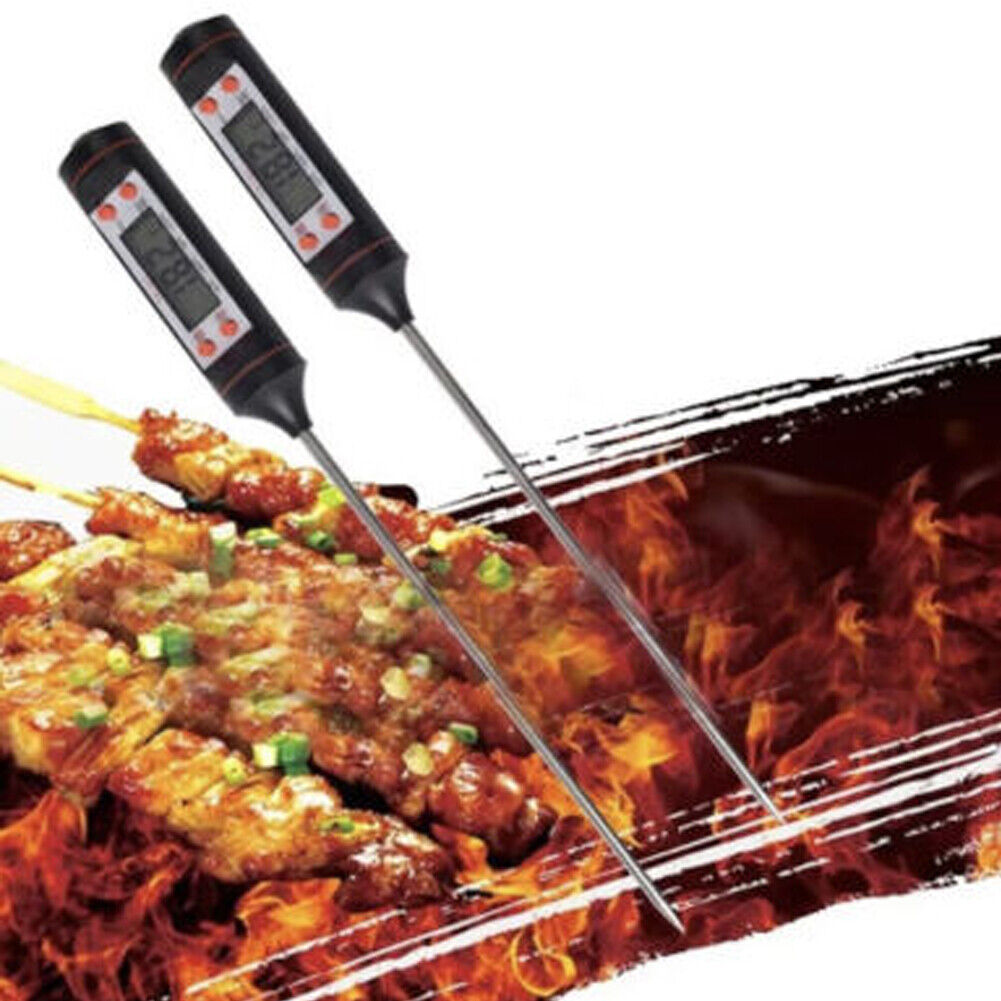 US 3-6 Digital LCD Instant Read Probe Meat Thermometer Baking Grill BBQ Cooking