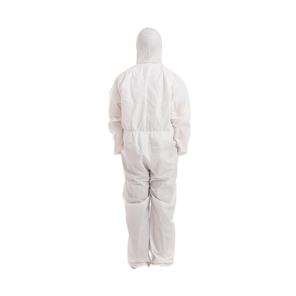 US 2-4 Pack Disposable Coverall PPE Suit Biohazard Chemical Protection Isolation