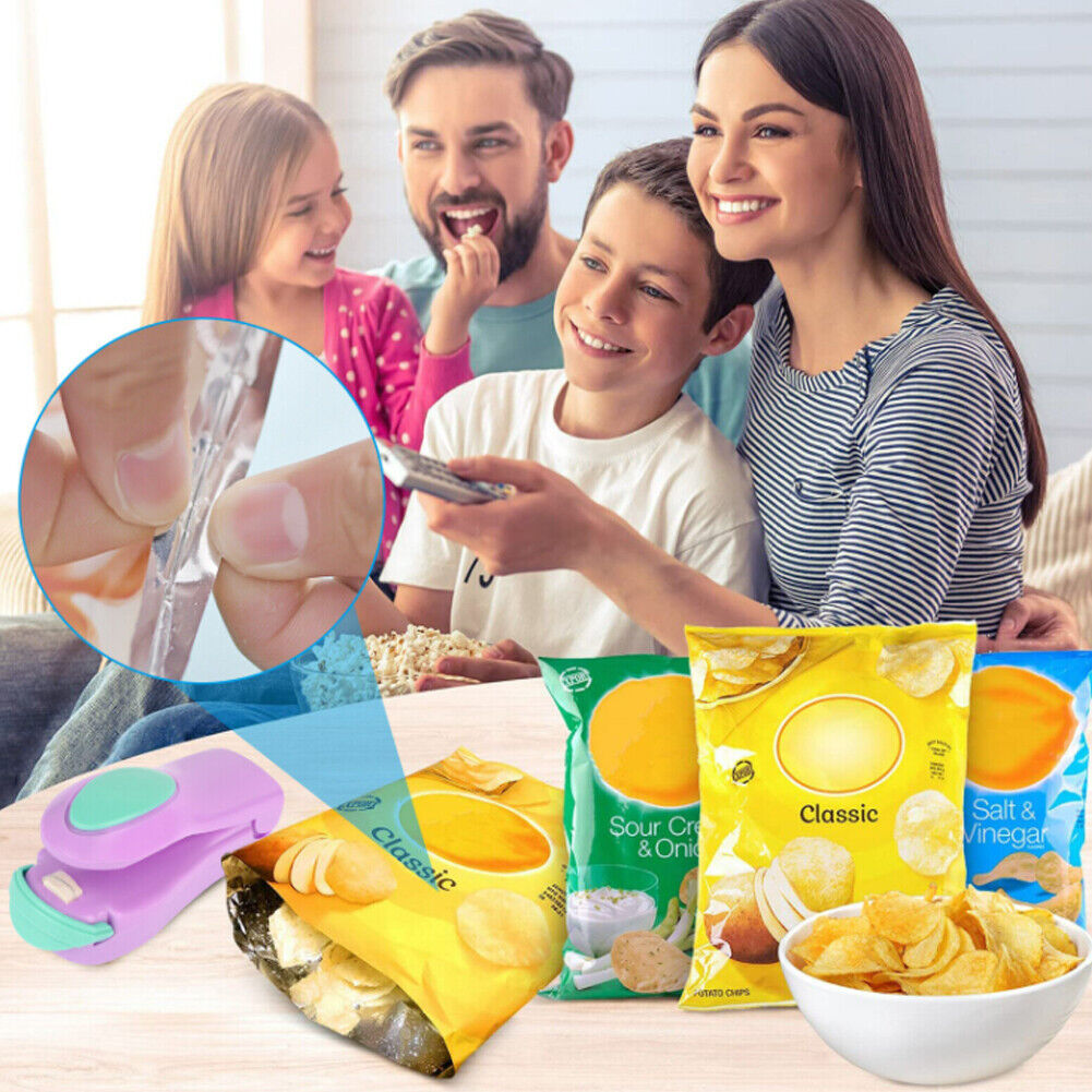 US 2-4 Pack Bag Sealer Mini Handheld Heat Portable Seal Food Poly Bag Kitchen