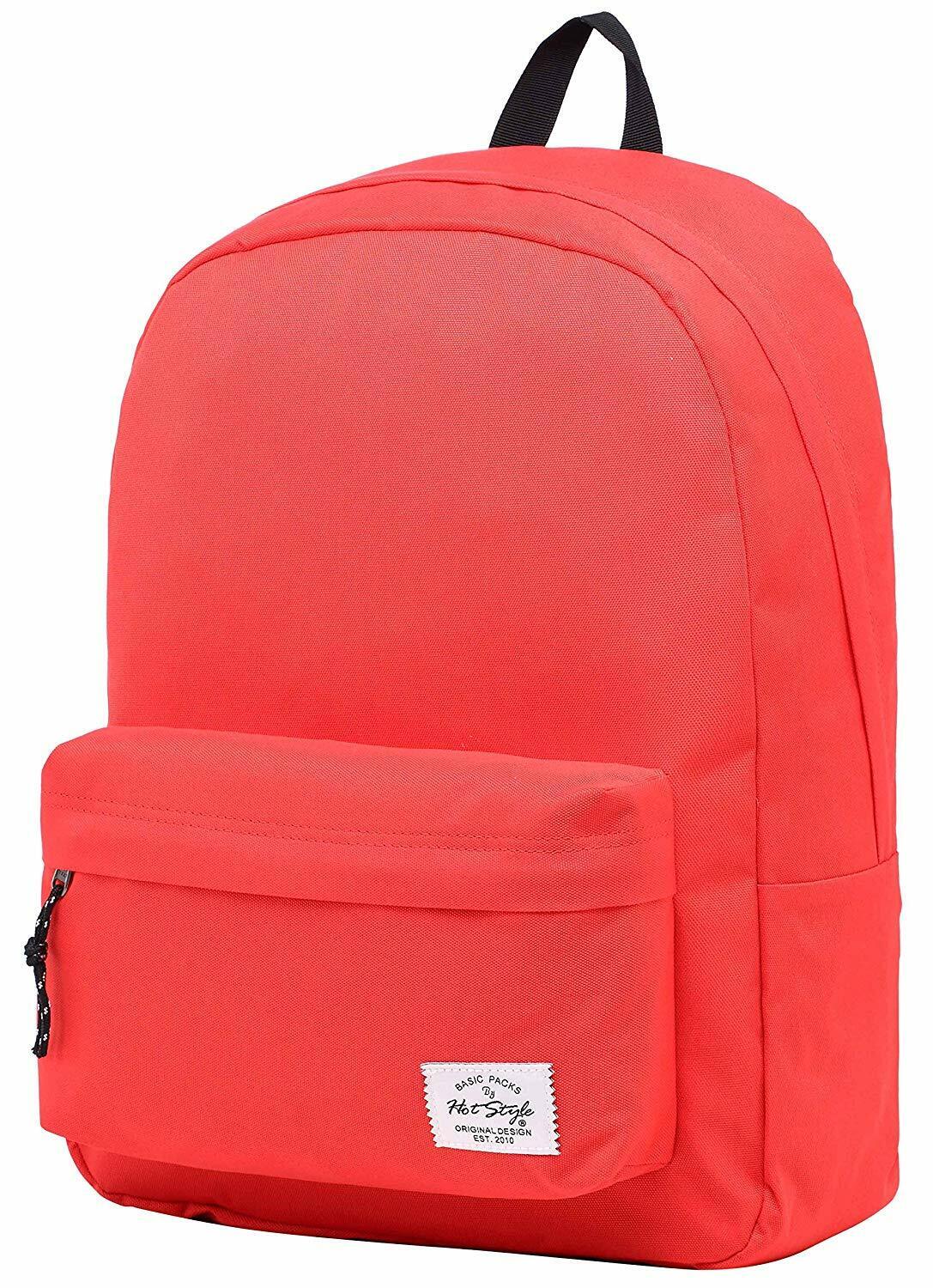 SIMPLAY Classic School Backpack Bookbag, 17"x12.5"x5",Assorted Colors and Prints