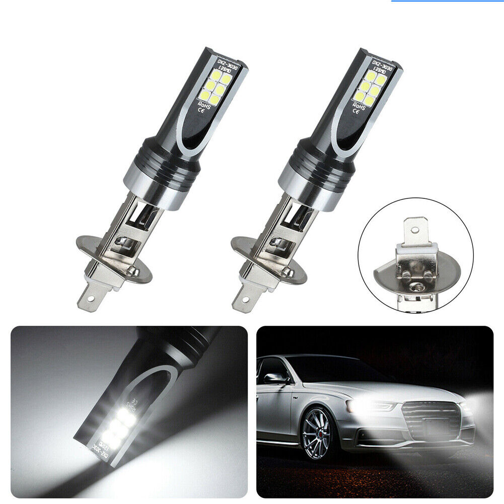 US 4-8 H1 100W 6500K LED Headlight Bulb Conversion Kit High Low Beam Super White