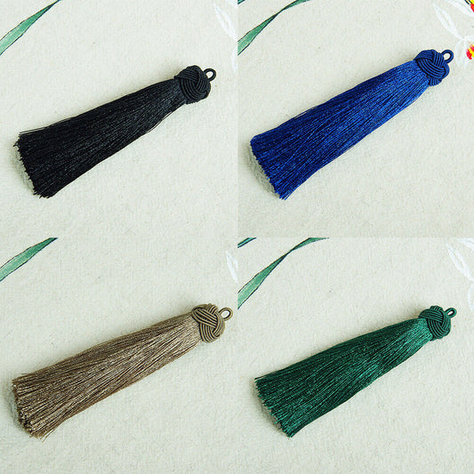 US 4-8Pc Silk Tassels | 4 inch Knot Capped Tassel Mala Bohemian Festival Tassel