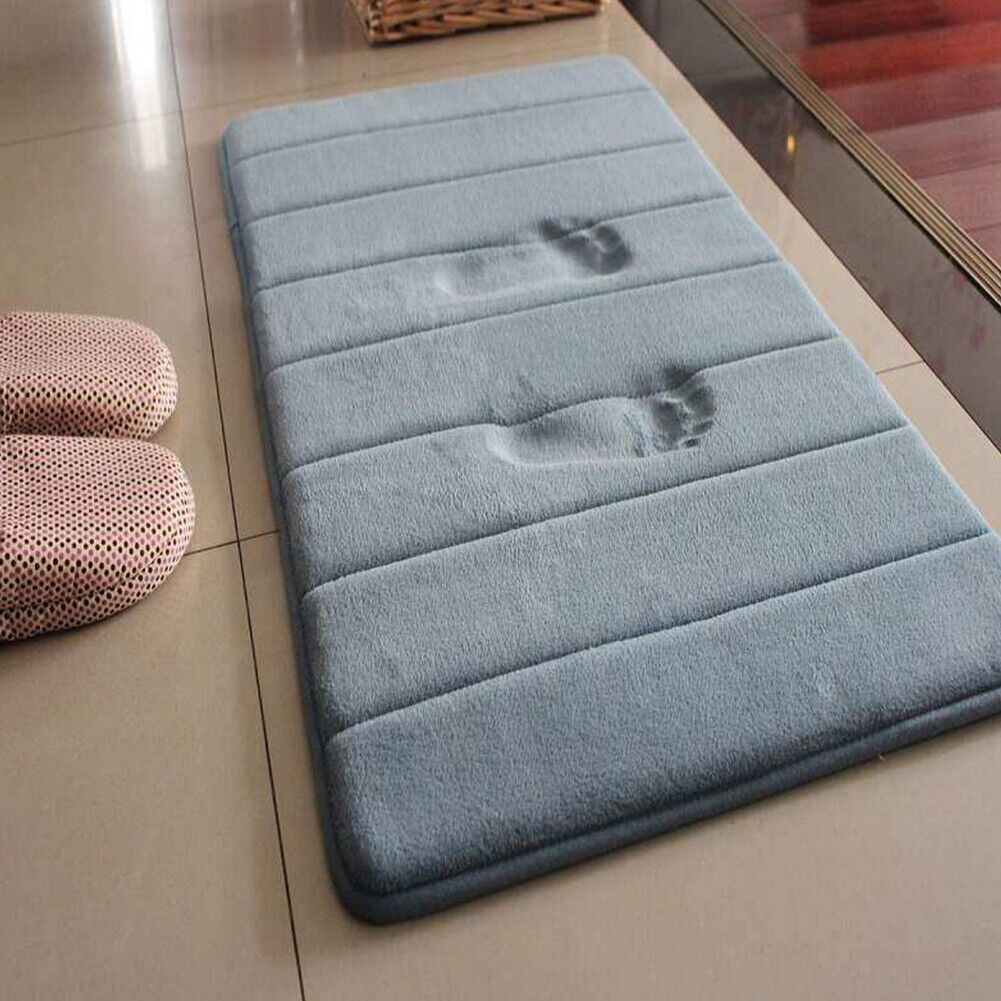 US Luxurious Absorbent Soft Memory Foam Rug Shower Bath Mat Non-Slip 31.5"x19.8"