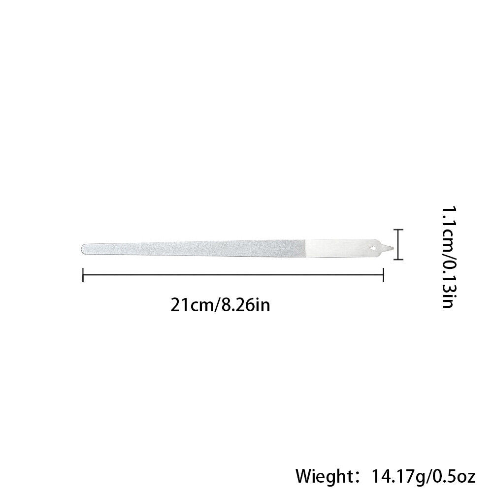 US 2-4Pc Diamond Dust Nail File - Stainless Steel Nail Dresser - 9 Inch