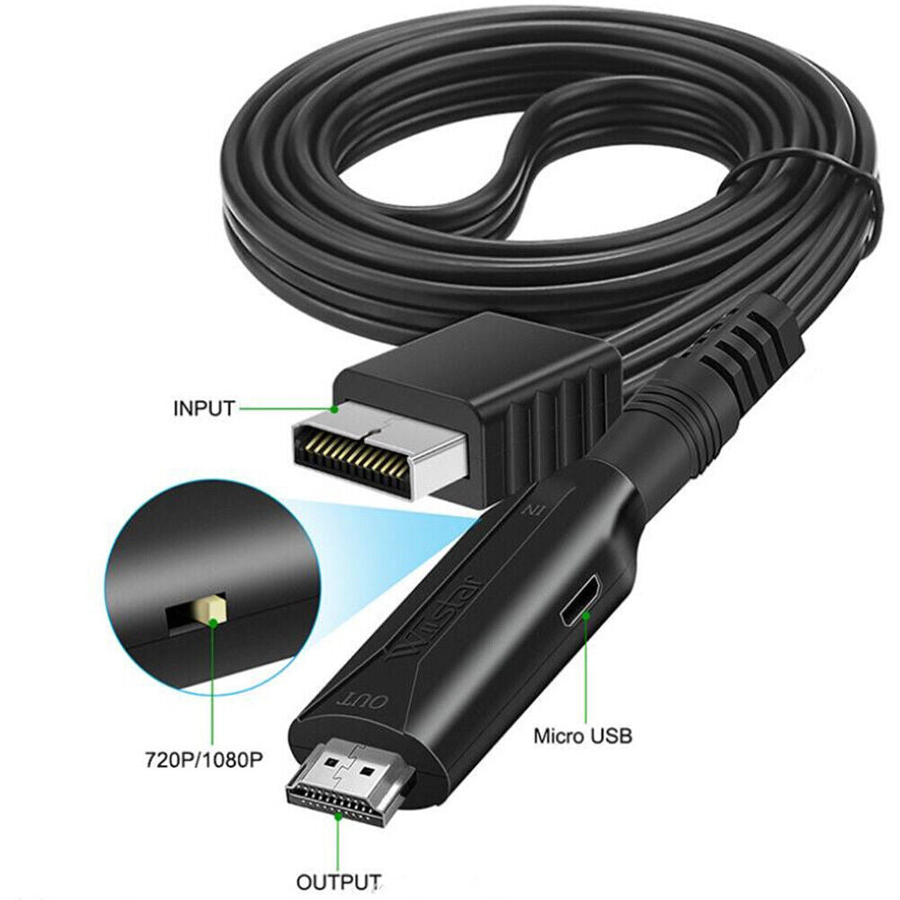 US For Sony PS1/2 to HDMI Converter 1080p Game Console Audio Video Cable Adapter