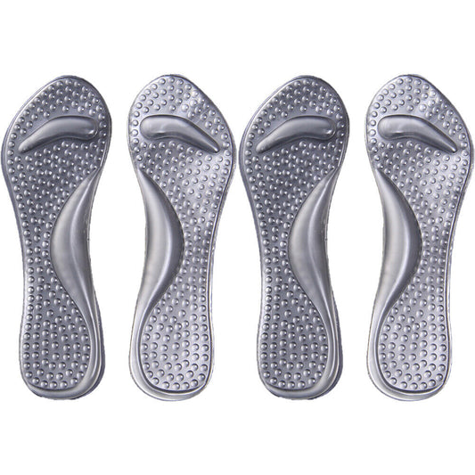 US 2-4 Pairs Massaging Silicon Gel Insoles Relief Pain High Arch Support Insole