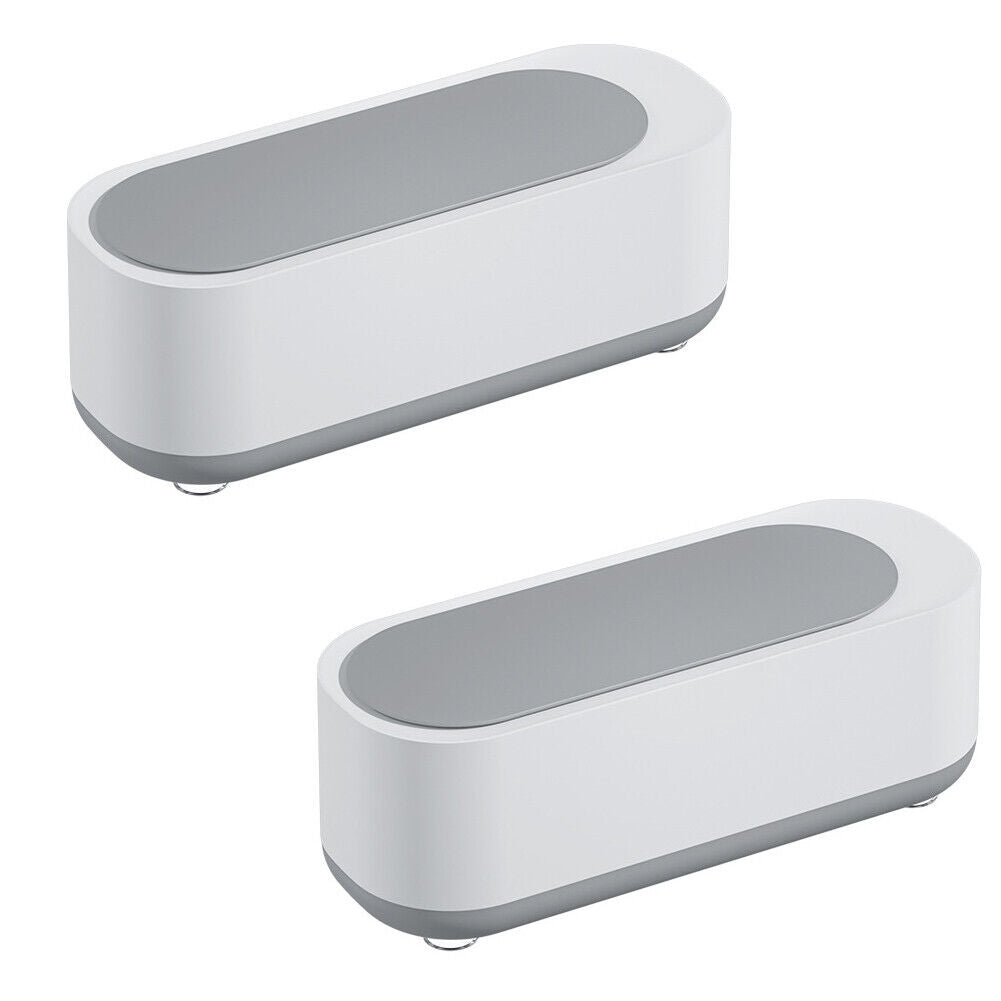 US 1-2 Pcs Ultrasonic Jewelry Cleaner Denture Glass Watch Ring Bath Tank Clean