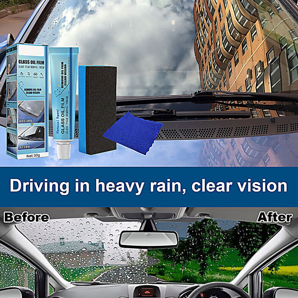 US 2-4 Pack Car Glass Oil Film Cleaner Removal Cream Paste Windshield Water Spot