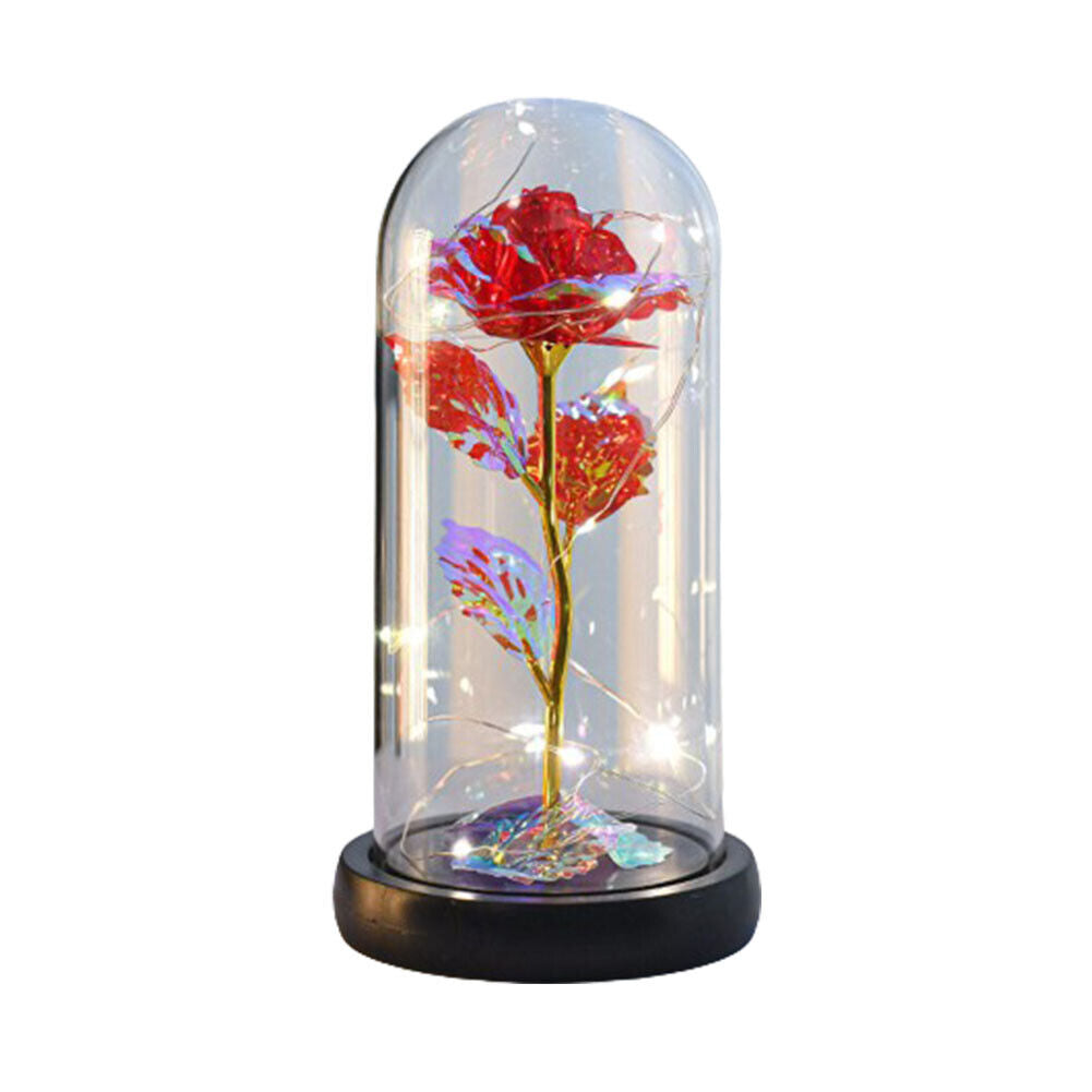 US Rose LED Light Glass Gifts for Wife Women Her Christmas Girlfriend Birthday