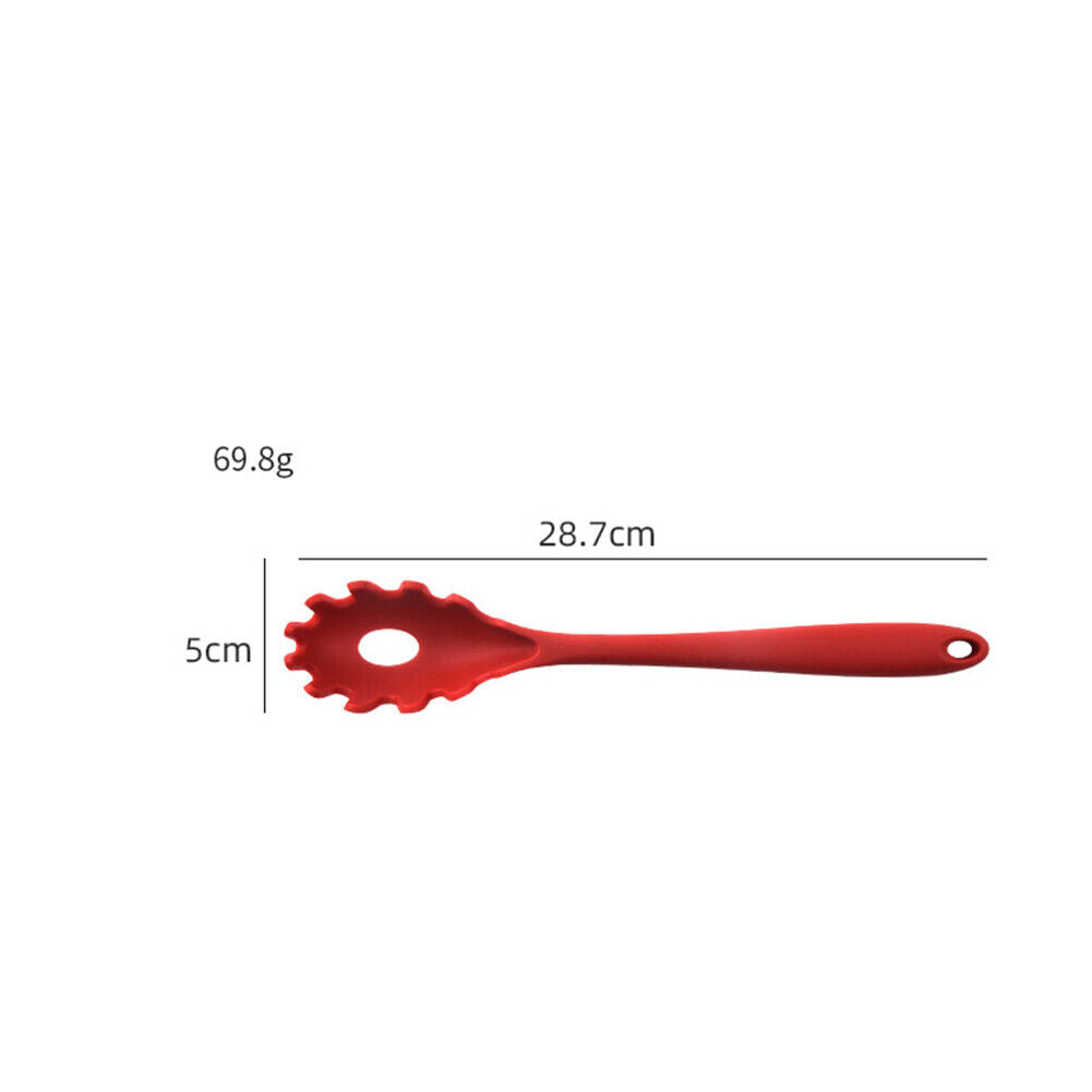 US 1-2 Pack Silicone Pasta Fork Heat Resistant Noodle Spaghetti Server Spoon