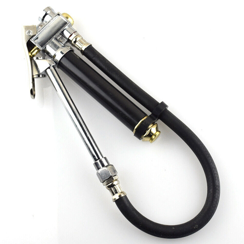 US 1-2 Pcs DUAL CHUCK TIRE INFLATOR with AIR PRESSURE GAUGE 10-120 PSI Rubber