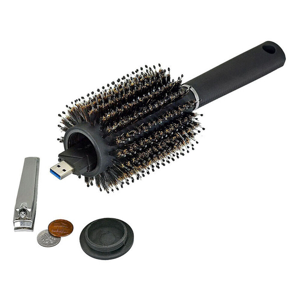 US 2 Pack Hair Brush Diversion Stash Safe Decoy Safe Dorm Room safe Travel Safe