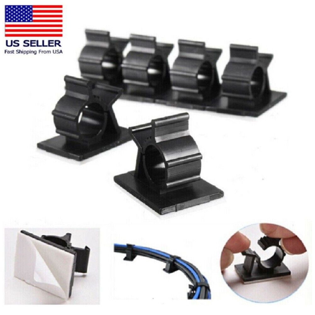 US100-200 Adjustable Multi-purpose Self Adhesive Cable Clip Wire Organizer Clamp